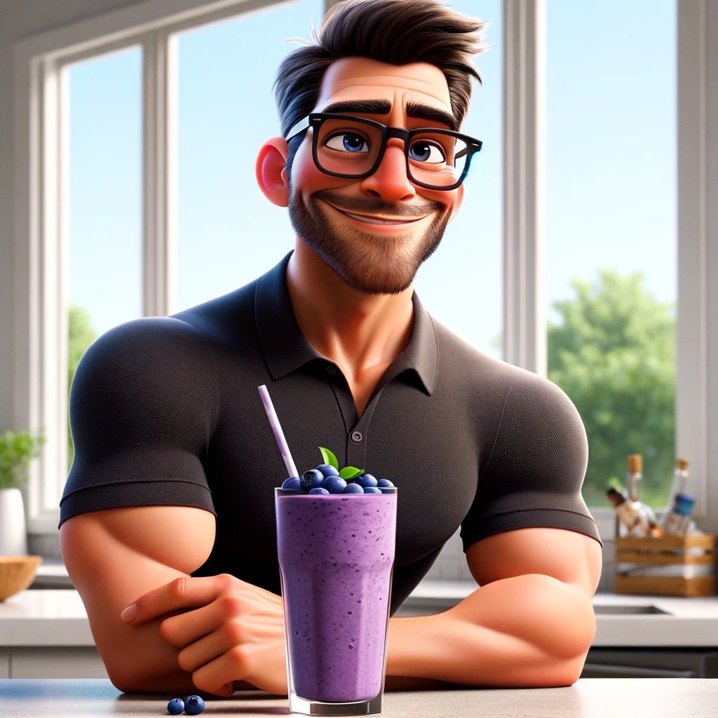 male drinking a healthy smoothie